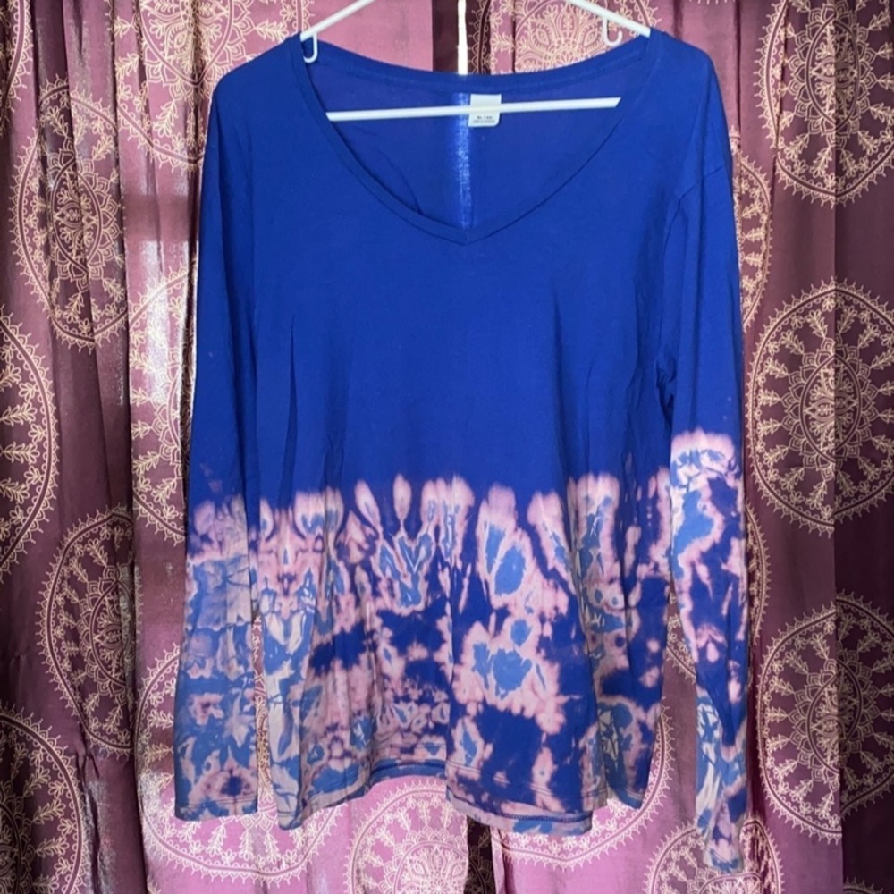 Buffalo Bills inspired tie dye longsleeve tee